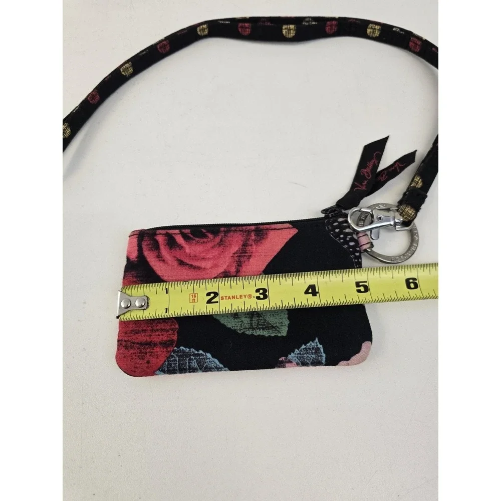 Vintage Vera Bradley Havana Rose Grab & Go Wristlet Wallet‎ Quilted With Lanyard